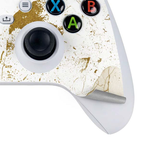 White Scattered Marble Xbox Series S Controller Skin
